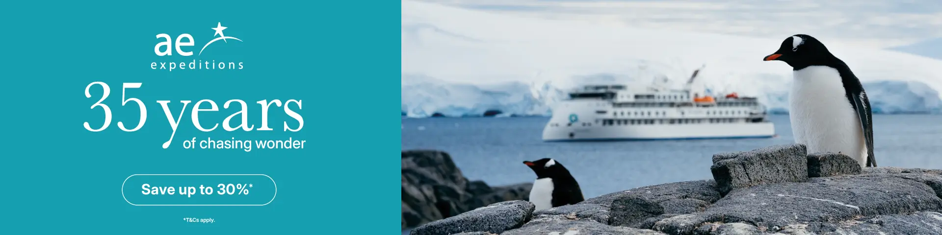 AE Expeditions Celebrating 35 Years Save up to 30% T&C's
